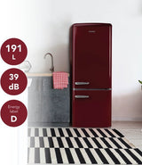 Domo Retro Koelkast DO91707R - 191 L - Wijnrood