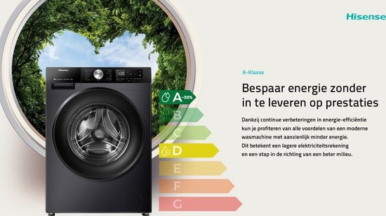 Hisense wasmachine 3S Serie WF3S9043BB3 - Zwart