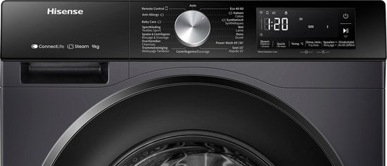 Hisense wasmachine 3S Serie WF3S9043BB3 - Zwart