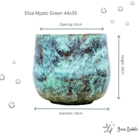 Elisa mystic green plantenpot - 39 x 44 cm (HxB)