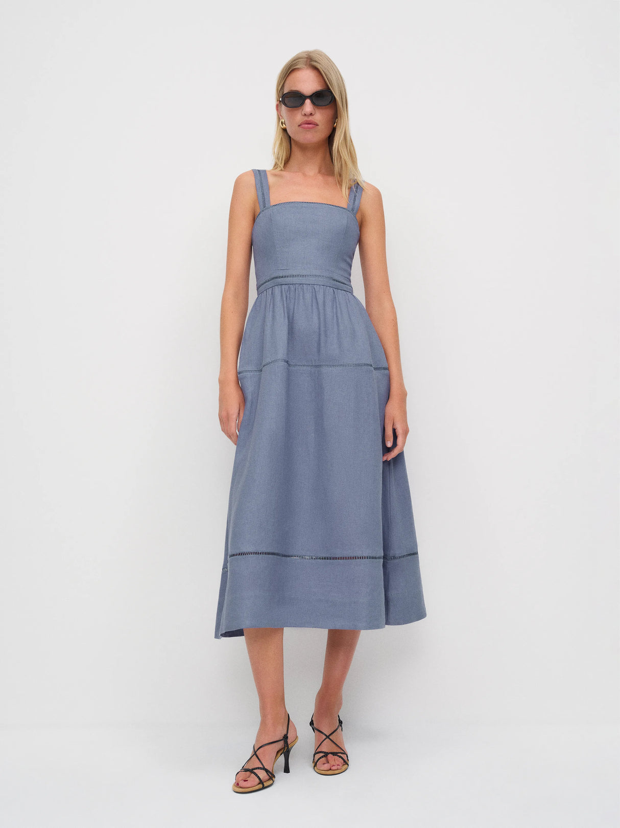 Reformation - Everett Linen Dress - Maat 36