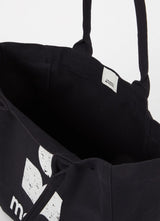 Isabel Marant Yenky Small shopper met logo in glanzend zilver kleur