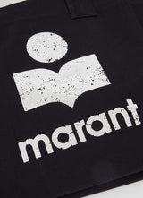 Isabel Marant Yenky Small shopper met logo in glanzend zilver kleur