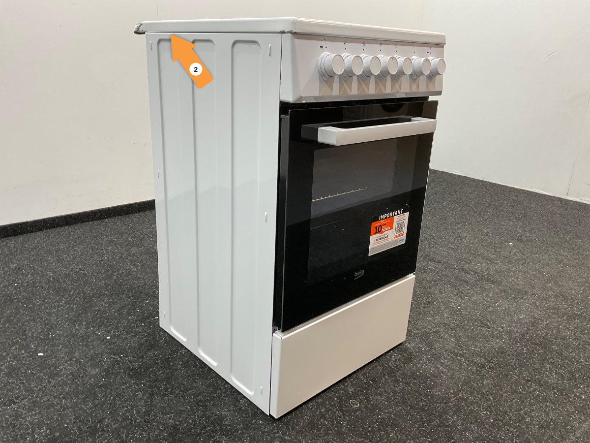 Beko keramisch fornuis FSM57100GW - 50 cm