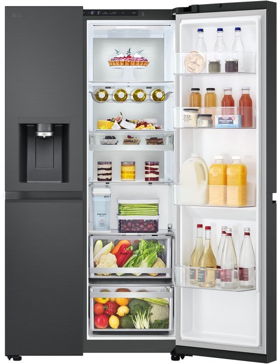 LG Amerikaanse koelkast GSLE91EVAC - 628L - Zwart