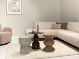 Brix Kian Off White bijzet tafel - ca. 36x36x46cm (bxdxh)