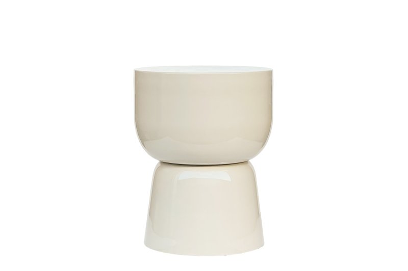 Brix Kian Off White bijzet tafel - ca. 36x36x46cm (bxdxh)