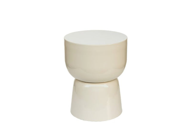 Brix Kian Off White bijzet tafel - ca. 36x36x46cm (bxdxh)