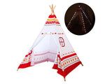 Sunny 60 LED Tipi tent - Red/white