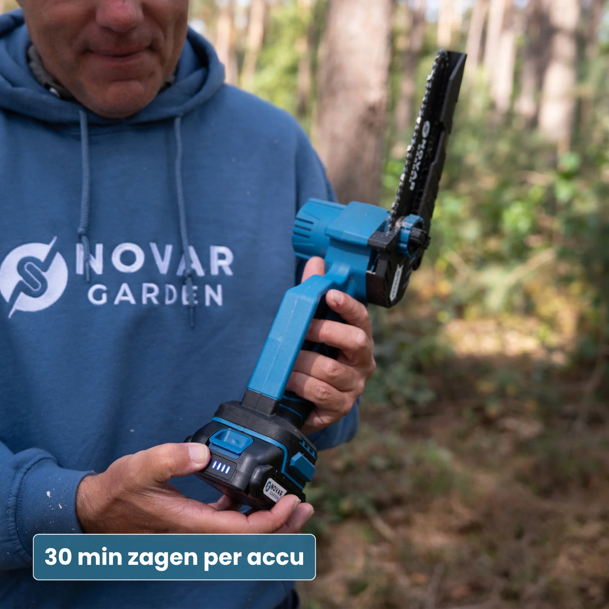 Mini Kettingzaag NG3 - Met Koffer, Oplader & 2x Accu (2.0Ah)