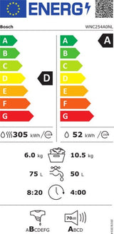 Bosch was-droogcombinatie WNC254A0NL - Serie 8 