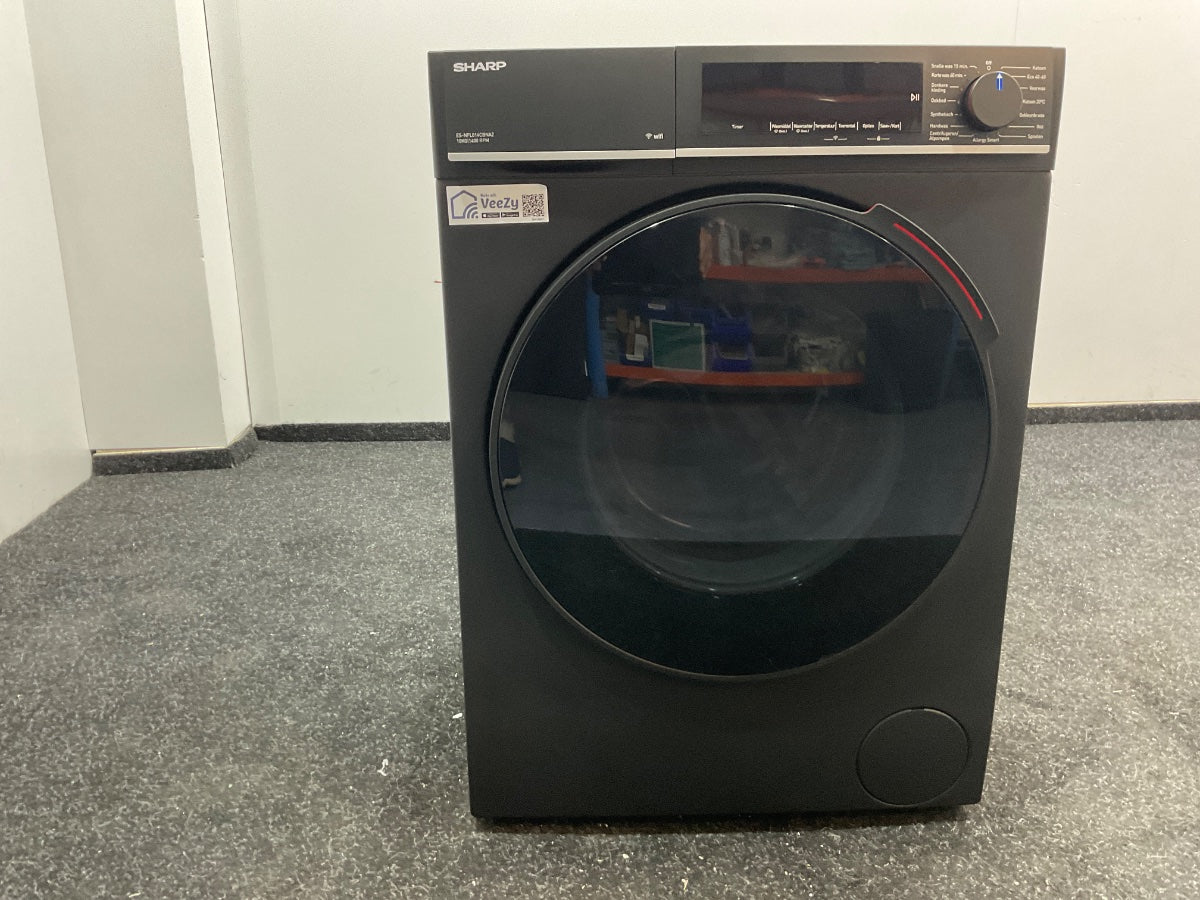 Sharp wasmachine ESNFL014CBNA2BX - 10kg - Zwart