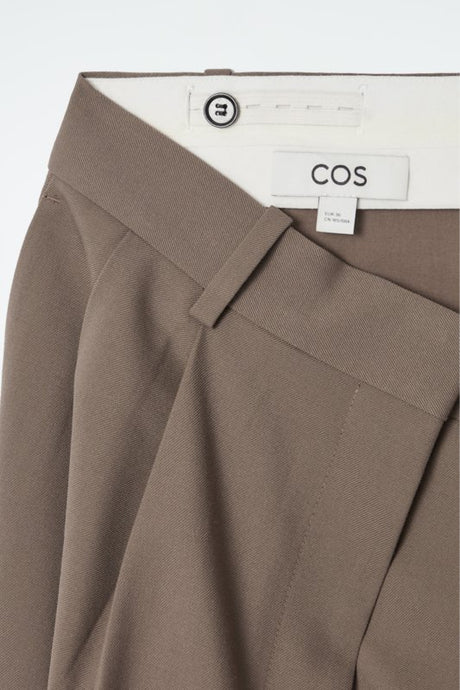COS dames pantalon wide leg - Taupe - Maat 40