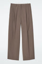 COS dames pantalon wide leg - Taupe - Maat 40