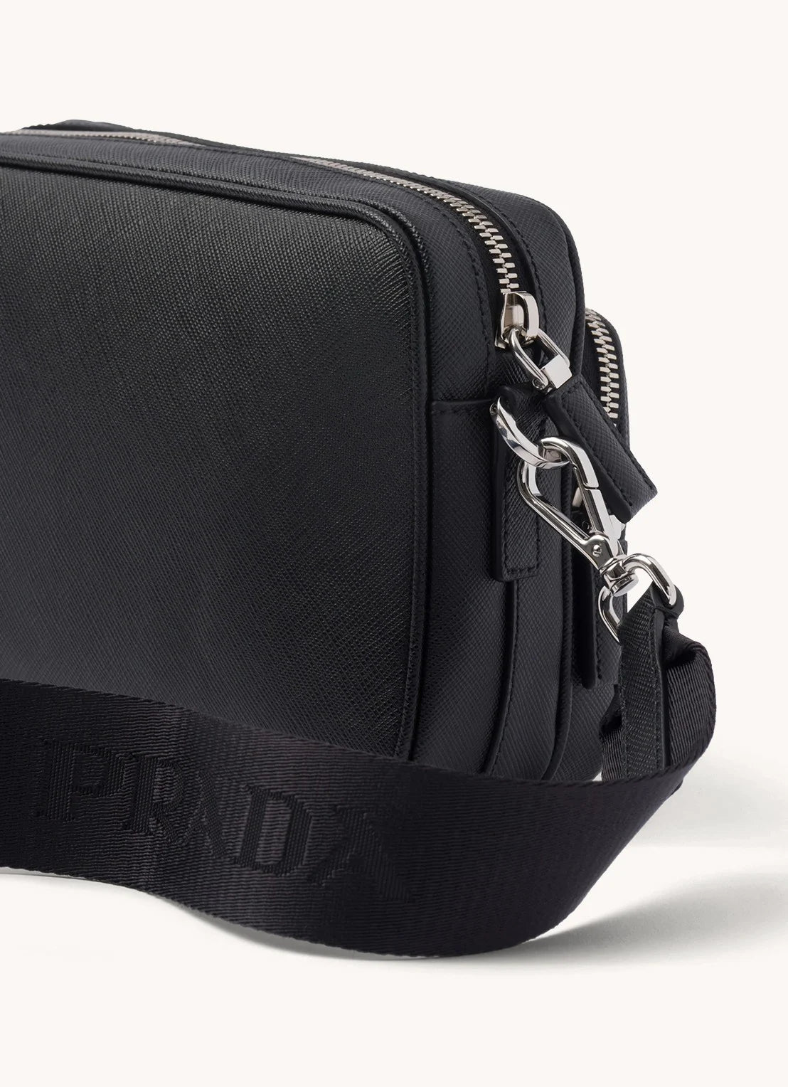 Prada Schoudertas van leer - Zwart