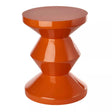 Bijzettafel Polspotten - Zig Zag - gelakt oranje