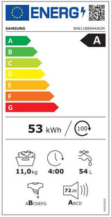 Samsung wasmachine WW11BB944AGM - Wit