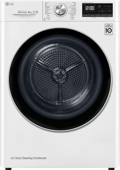 LG warmtepompdroger RC90V9AV3Q - 9kg - Wit