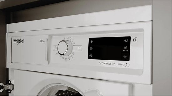 Whirlpool inbouw was-droogcombinatie BI WDWG 961485 EU - 9 kg/6kg - Wit