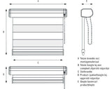 SOLUNA Duo rolgordijn lichtdoorlatend D-R2 ivoor 90x175 cm