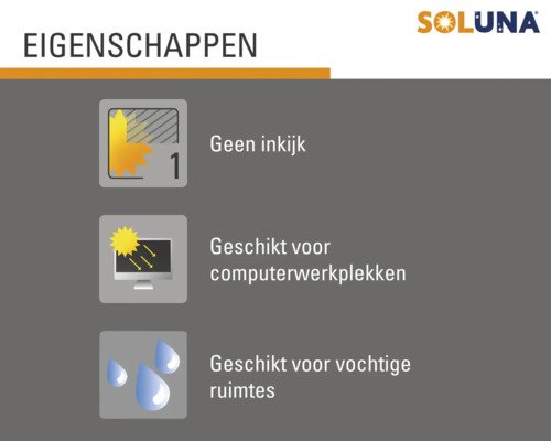 SOLUNA Duo rolgordijn lichtdoorlatend D-R2 ivoor 90x175 cm