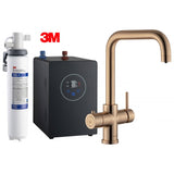 Multi-Tap Filtrete 3in1 Kokend Water Kraan Brushed Copper Gold - Haaks