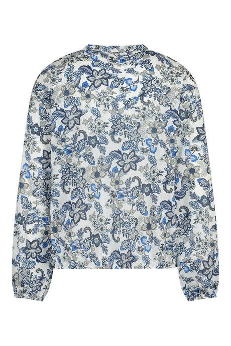 gardeur gebloemde dames blouse blauw | maat M