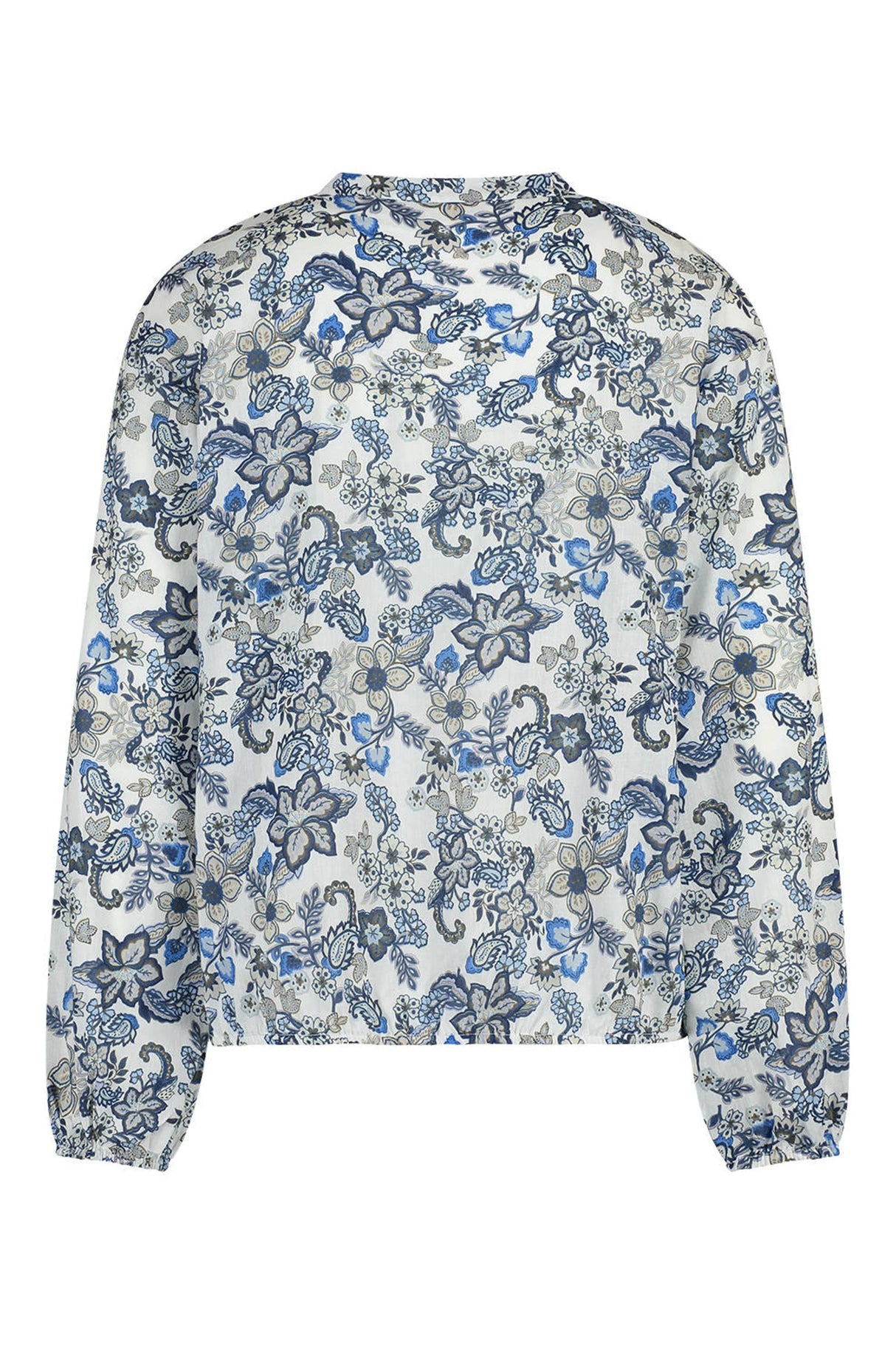 gardeur gebloemde dames blouse blauw | maat XL