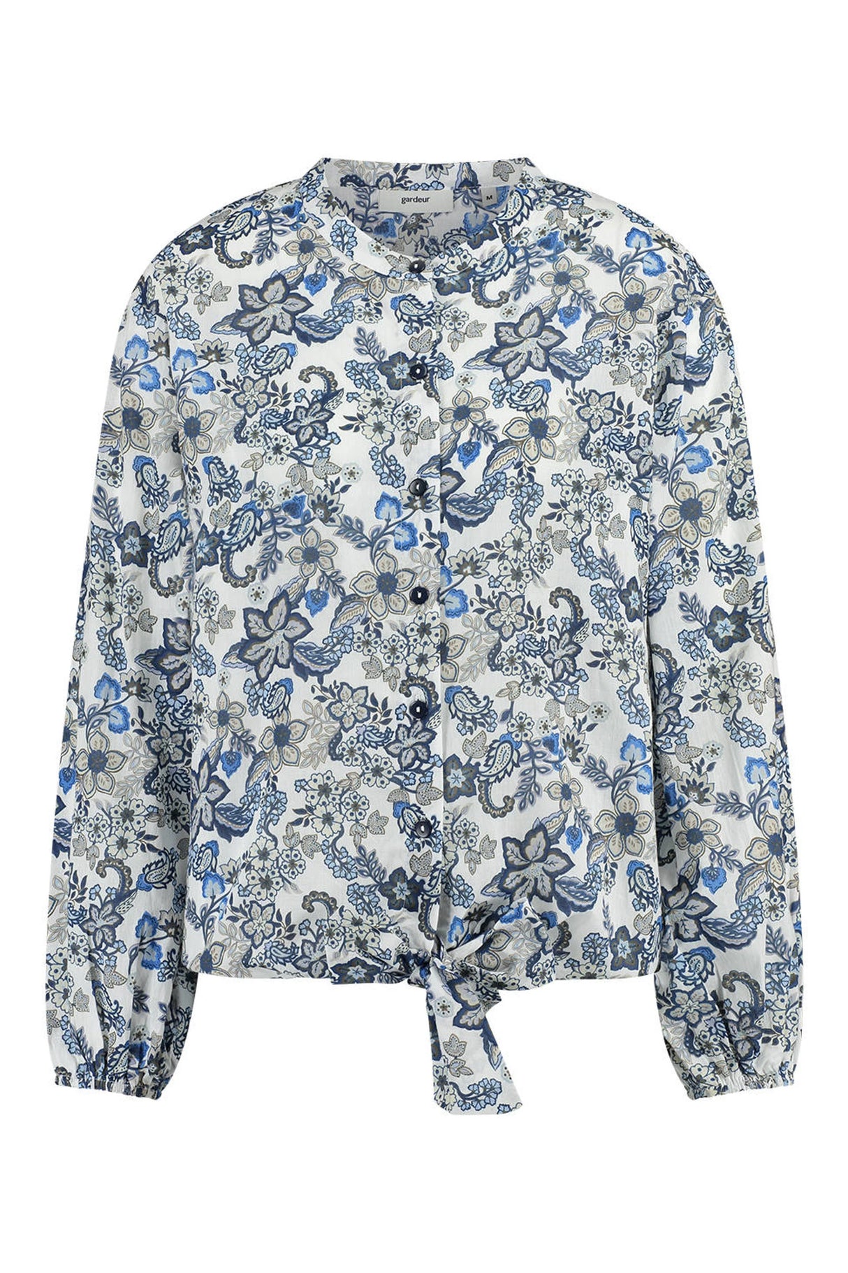 gardeur gebloemde dames blouse blauw | maat XL
