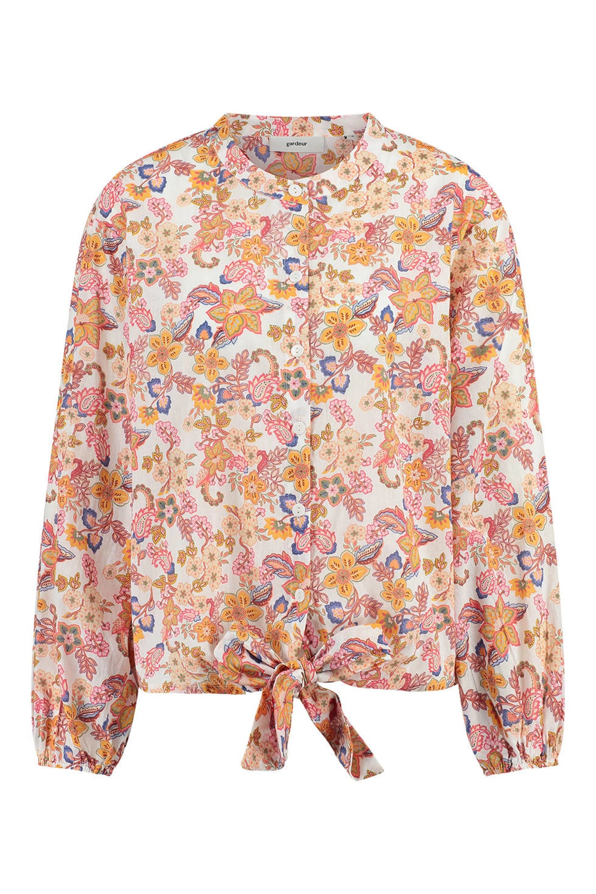 Gardeur gebloemde dames blouse roze | maat S