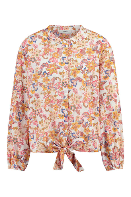 Gardeur gebloemde dames blouse roze | maat XXL