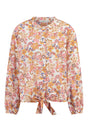 Gardeur gebloemde dames blouse roze | maat XXL