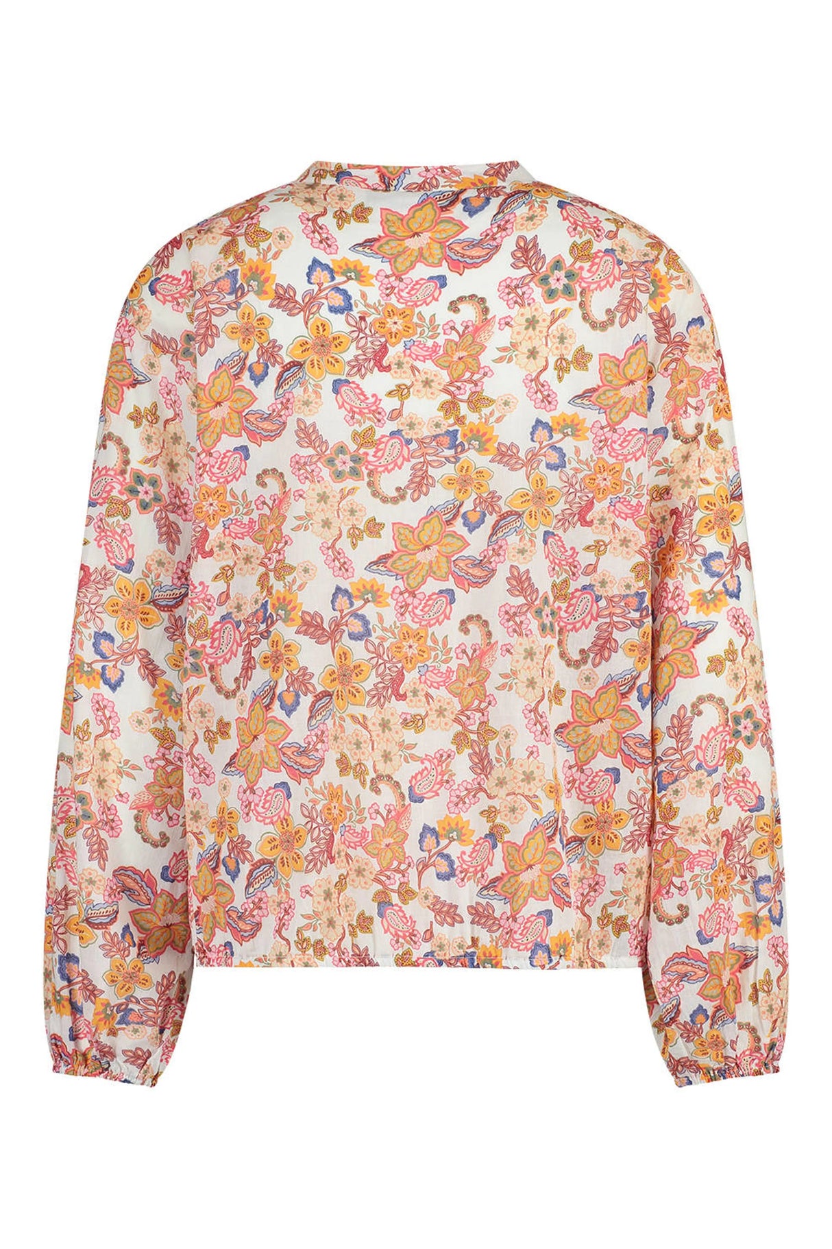 Gardeur gebloemde dames blouse roze | maat XXL