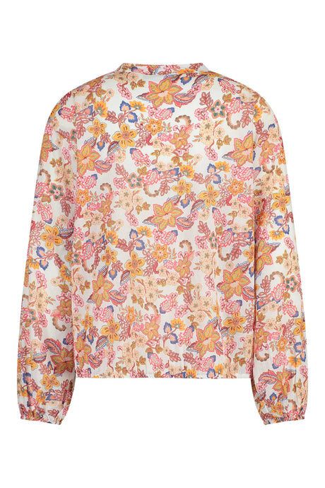 Gardeur gebloemde dames blouse roze | maat XXL