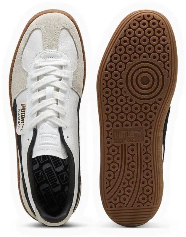 Puma sneakers - Palermo Lth White Vapor Gray Gum - Maat 38
