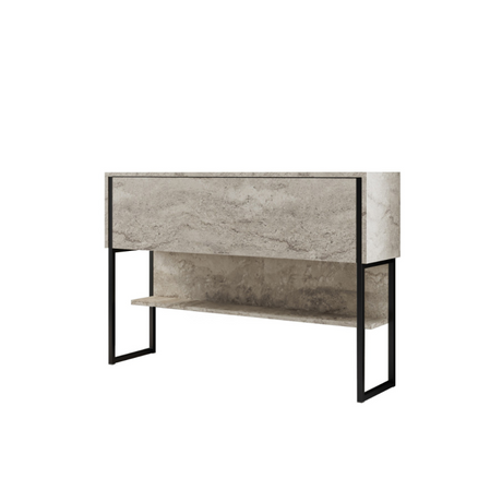 Giga Meubel - Dressoir Travertinlook|Zwart - 120x30x80cm - Luxe