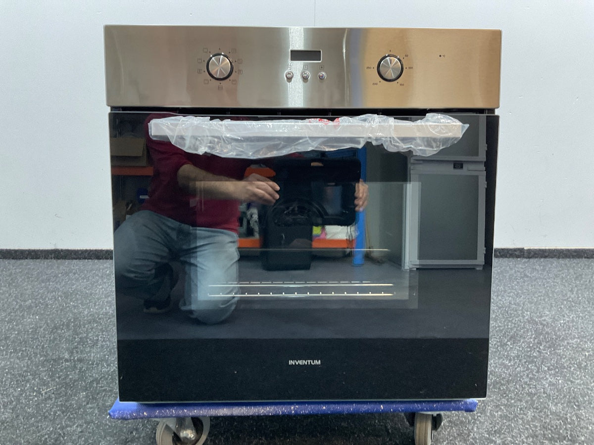 Inventum inbouwoven IOH6070RK - RVS/Zwart