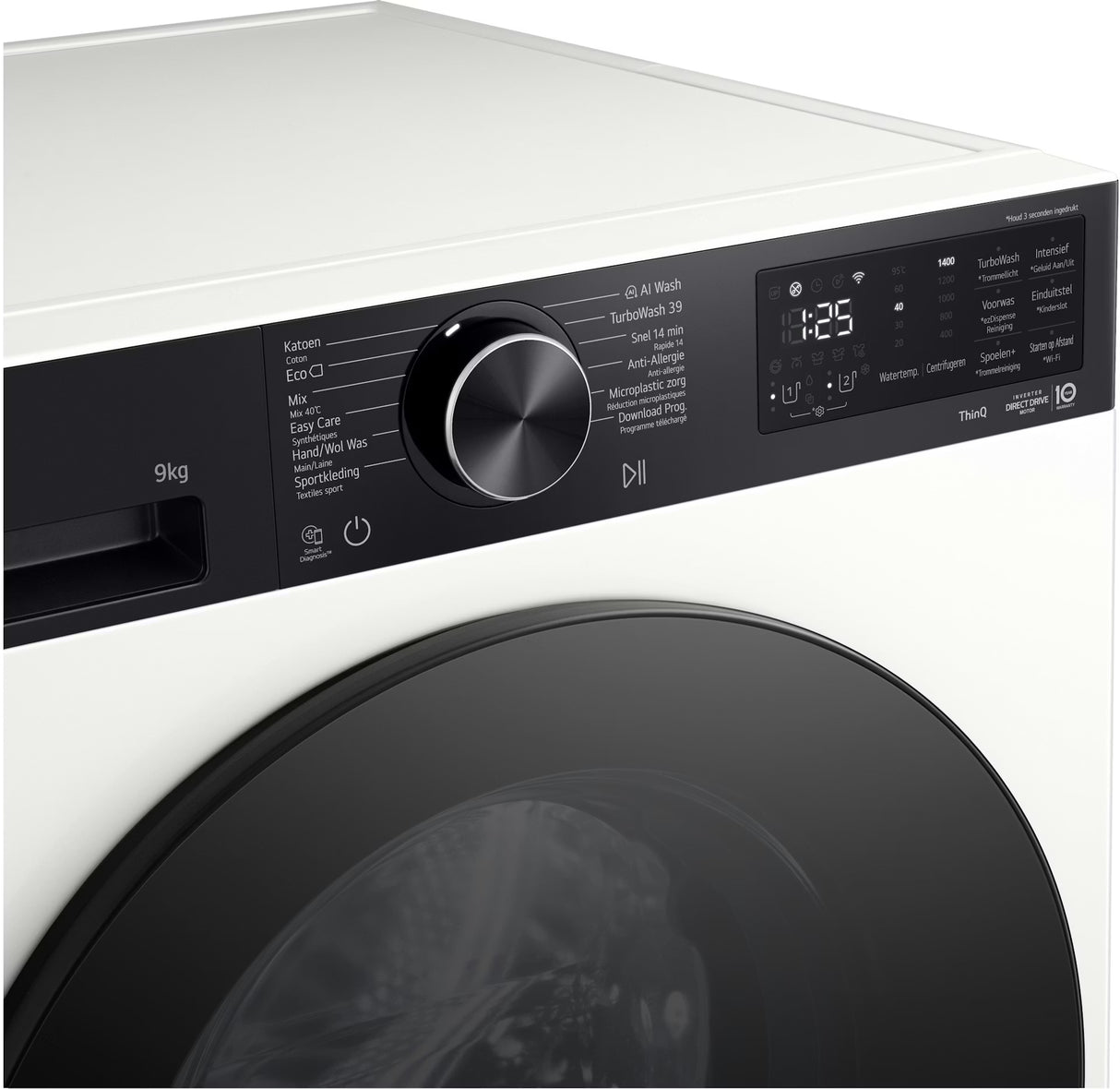 LG wasmachine F4X5509THB - 9 kg - Wit 