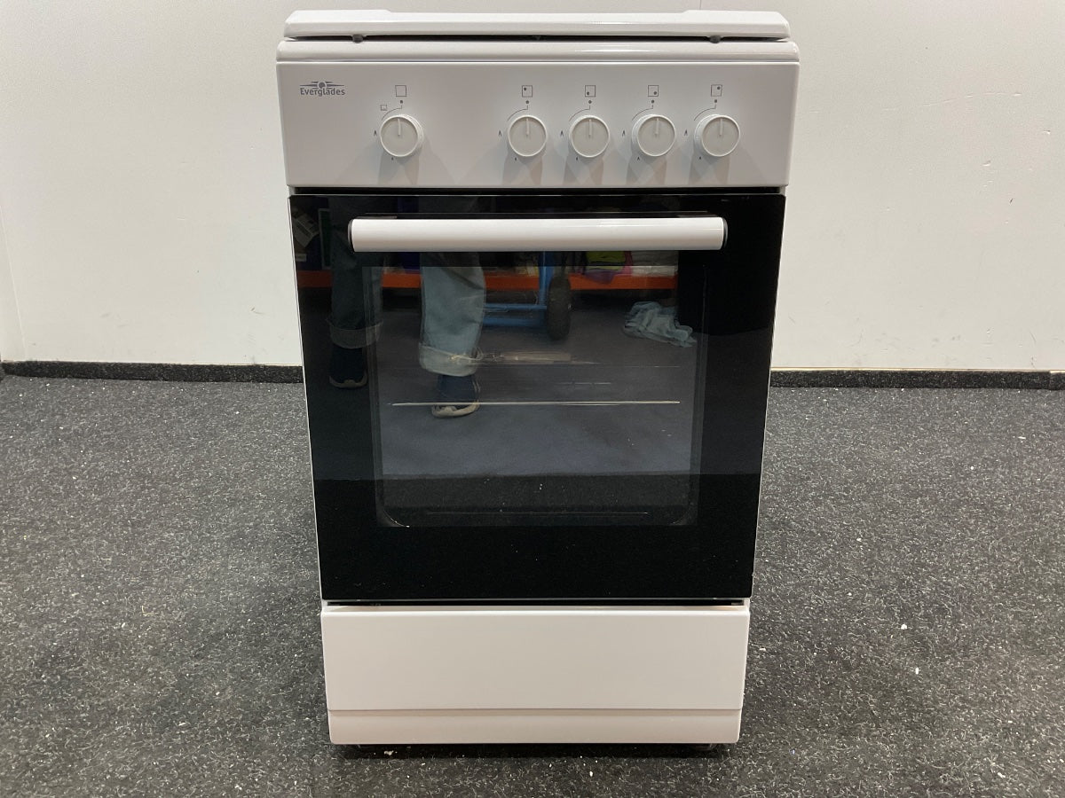 Everglades gasfornuis met gasoven EVCK039 - Wit - 50cm