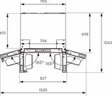 Hisense Amerikaanse koelkast RQ5P470SAFE - Zwart