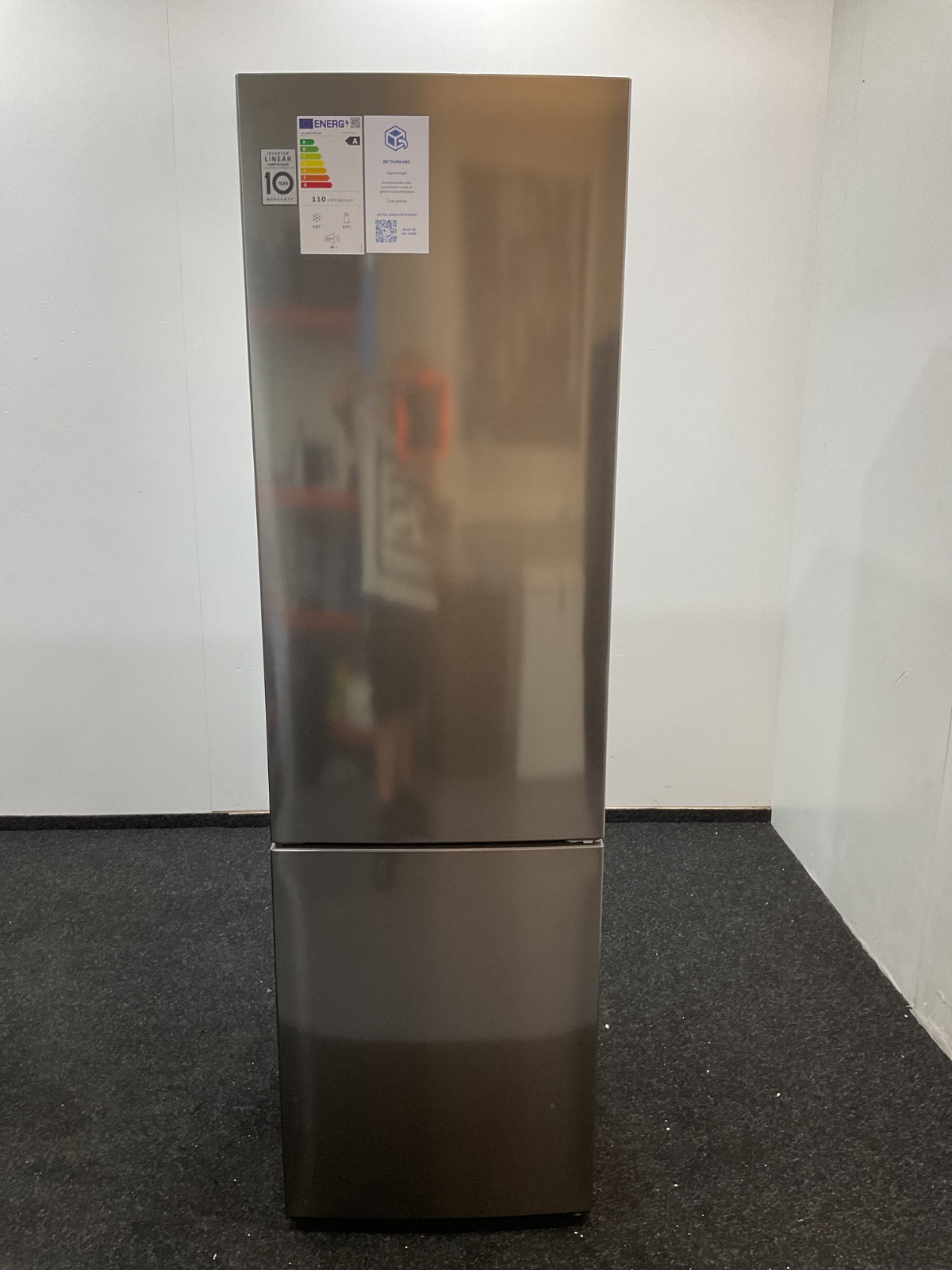 LG koelkast GBP62PZNAC - 384L - RVS 