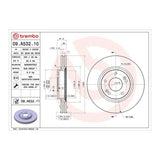 Remschijf 09.A532.11 Brembo - set van 2 stuks