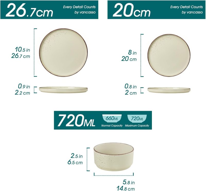 vancasso NAVIA Serviesset voor 4 personen | Beige