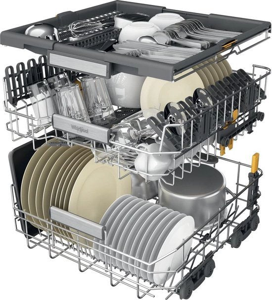 Whirlpool inbouw vaatwasser W7IHP40LC - met besteklade