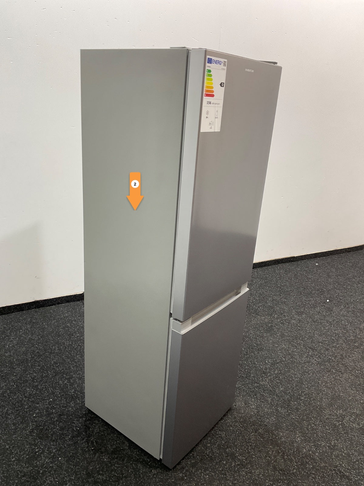Inventum koelkast KV1500S - Vrijstaand - Zilver