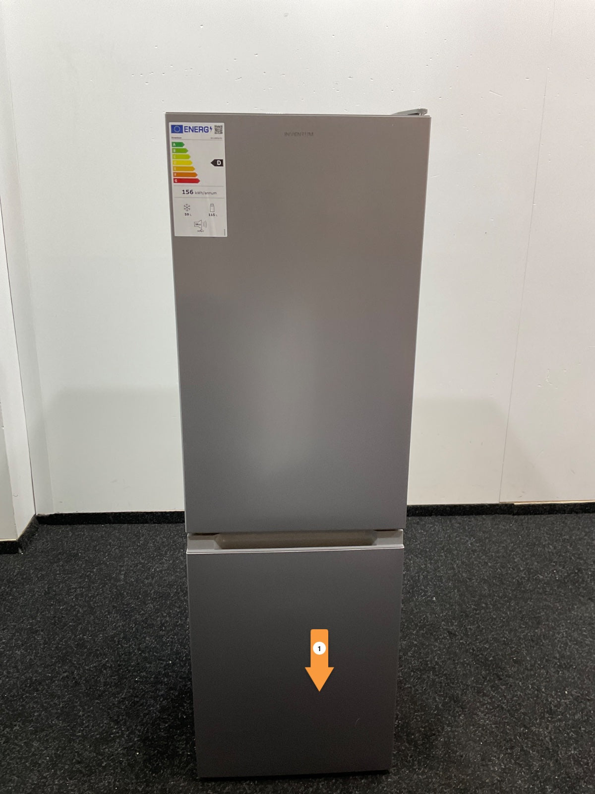 Inventum koelkast KV1500S - Vrijstaand - Zilver