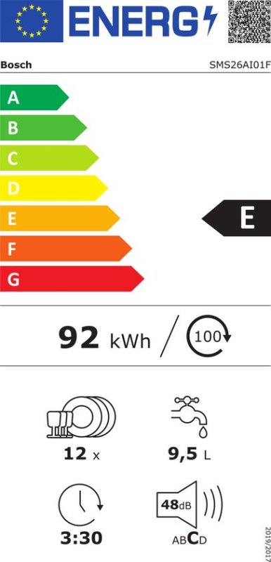 Bosch vaatwasser SMS26AI01F - Vrijstaand - Serie 2 