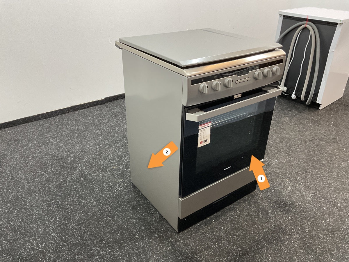 Inventum gasfornuis VFG6034WGRVS - Vrijstaand