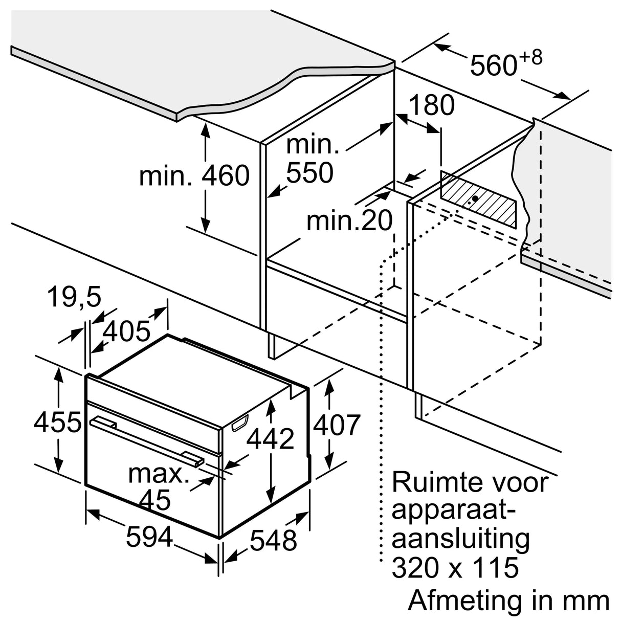 Bosch inbouw combi-oven CMG636BS2 - Serie 8 
