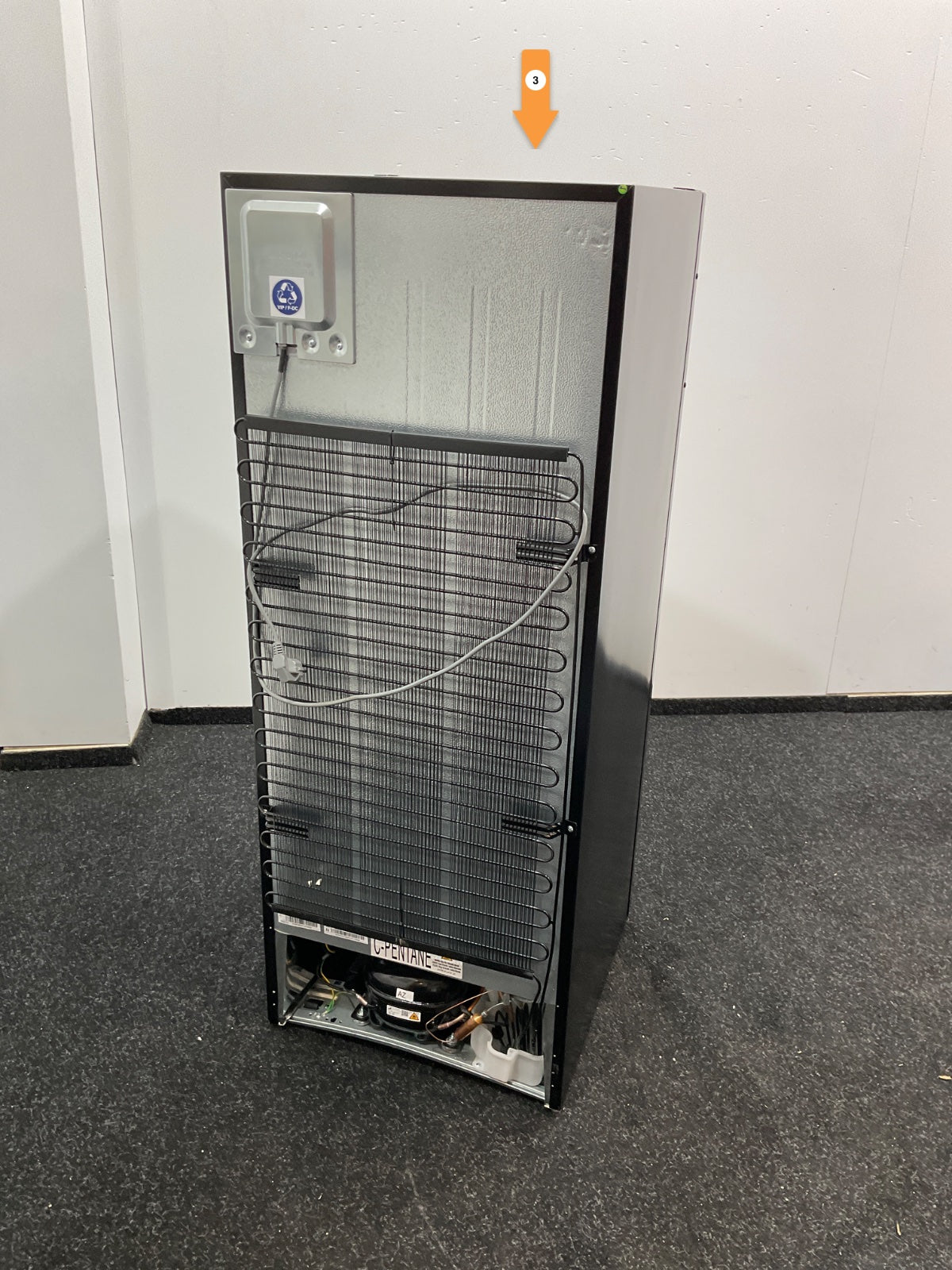 Inventum vrieskast VR1430B - Vrijstaand - Zwart